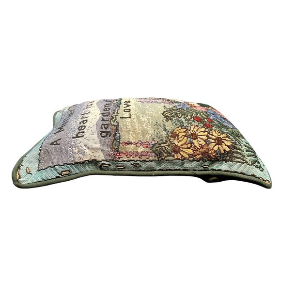 Decorative Needlepoint Pillow "A Mothers Heart Is A Garden Of Love" Floral Desig - Picture 4 of 6